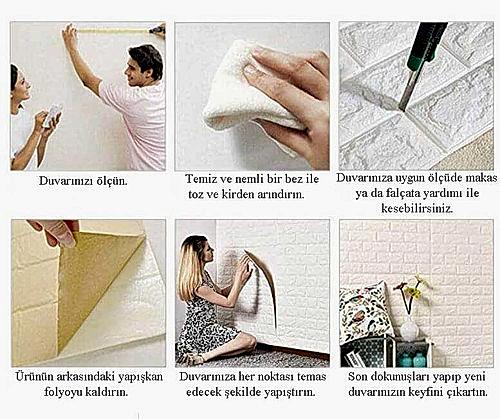 TSW-01 Kendinden Yapışkanlı Sünger Duvar Paneli - Thumbnail